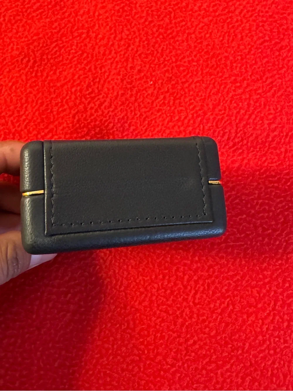 Case Only GRAFF Genuine Black Leather Jewelry Case  EUC